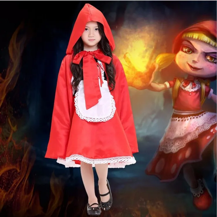 Kids Little Red Riding Hood Fancy Dress Costume Storybook Outfit Book Week Party