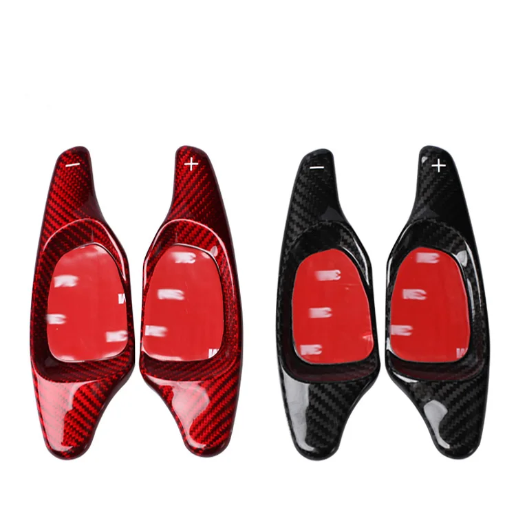 Обувь черного и красного цвета из углеродного волокна, руль удлинение лопасти шиферная Крышка Накладка для Audi A5 S3 S5 S6 SQ5 RS3 RS6 RS7