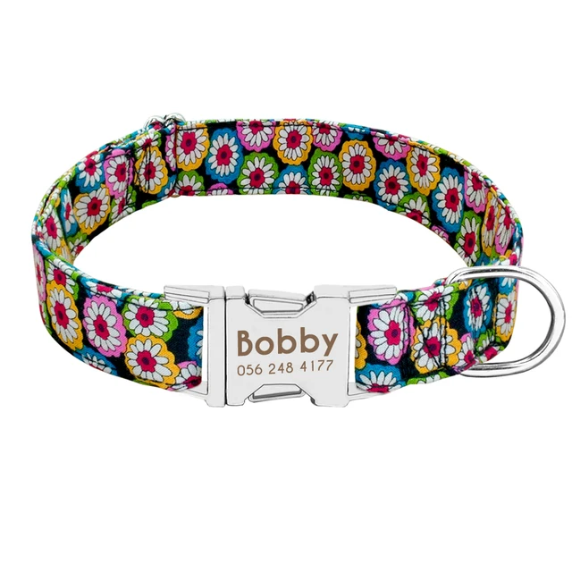 Buy Adjustable Nylon AntiLost Personalized Dog Collar Online