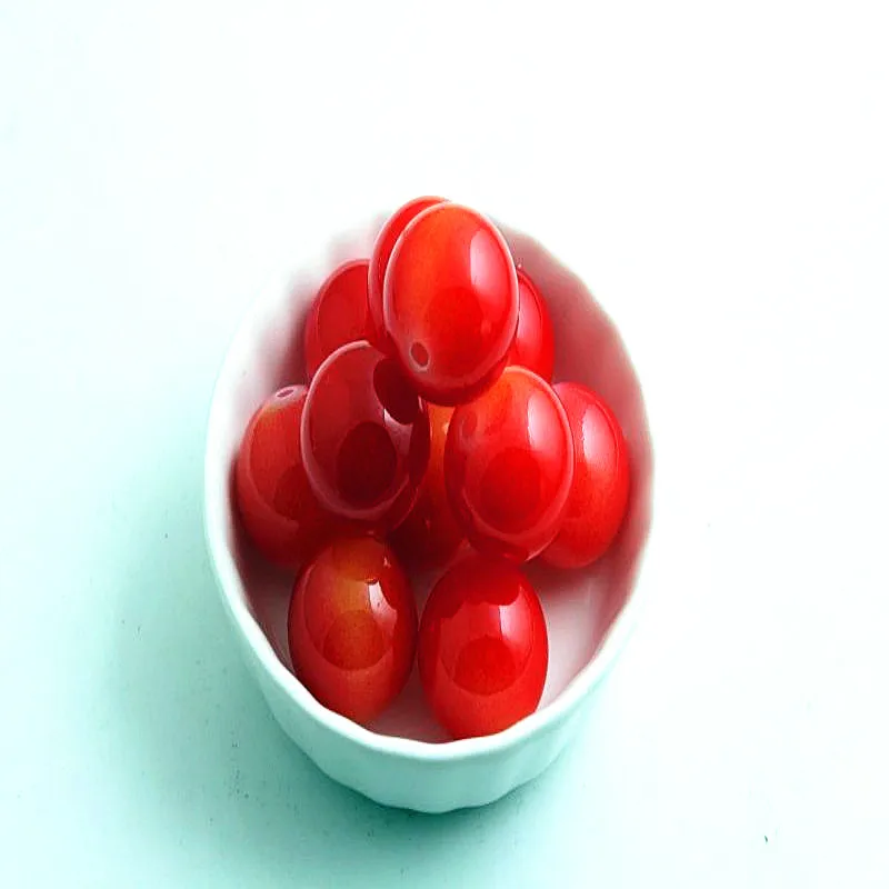 

Kwoi vita 100pcs 20mm Latest resin red rainbow Beads for Necklace