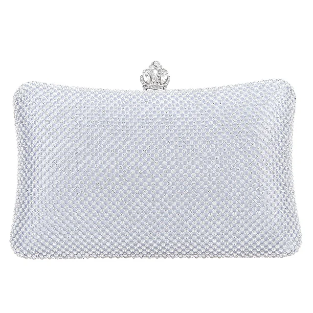 Fawziya Mini Crown Crystal Clutch Hard Case Evening Clutches For ...