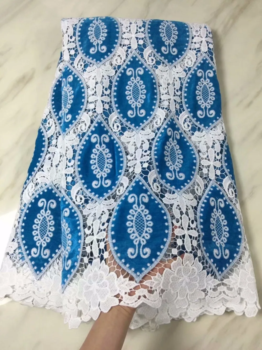 good quality milk silk lace with velvet fabric 2018 June fashion design ...