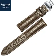 JEAYOU Настоящее Аллигатор Ремешок Для Casio/Tissot/Longines Мужчины 18/19/20/21/22 мм