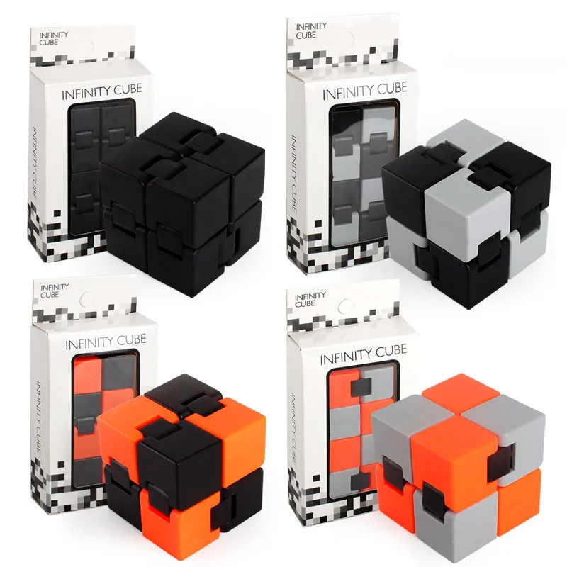 Infinity Cube Mini Fidget Toy Finger EDC Anxiety Stress Relief Magic Cube Blocks Kids Funny Toys