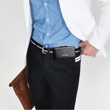 Pierre Cardin натуральная кожа Зажим для ремня сумка чехол для iPhone 8/7/6s 4," Черный стиль хорошее качество