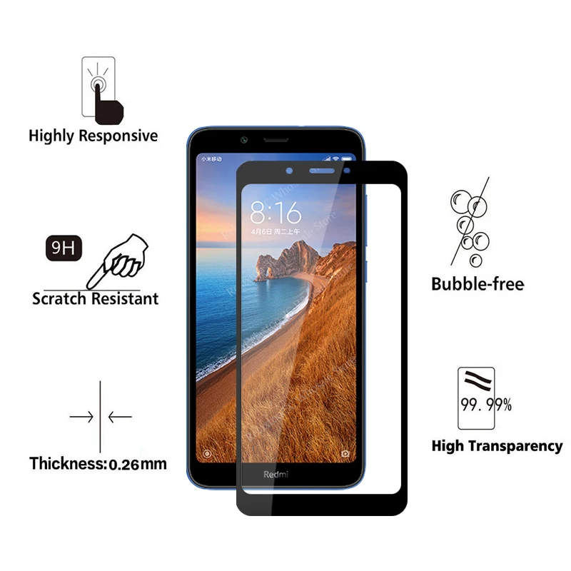 Защитное 3d стекло redmi 7a закаленное для xiaomi экрана 7 a A7 redmi7a защитная