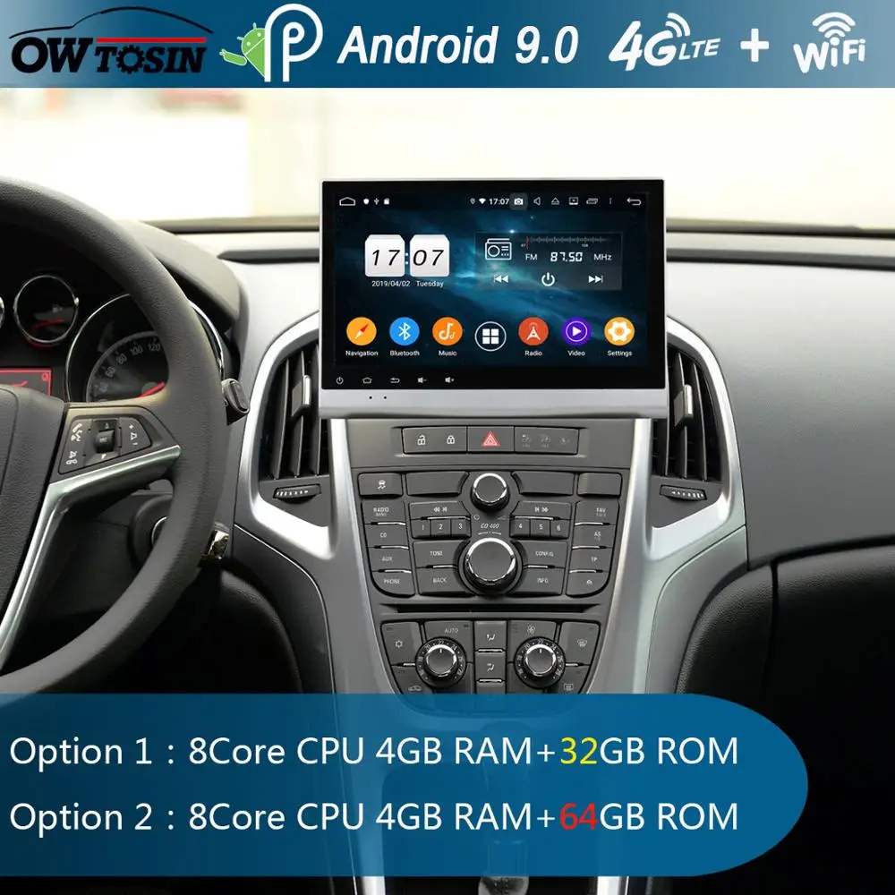 10," ips 8 ядерный 4 Гб ram+ 64 Гб rom Android 9,0 Автомобильный DVD радио плеер gps для Opel Astra J 2011 2012 2013 CD300 CD400 DSP CarPlay