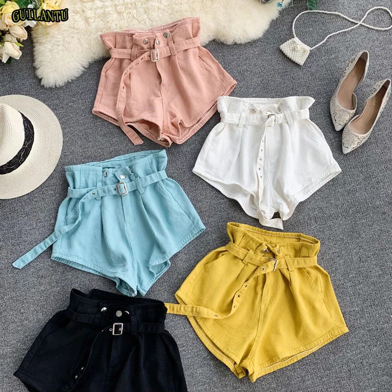 

Sexy Fashion Sash Tie Up Denim Mini Shorts Women Summer High Waist Jeans Short Festival Casual Biker Punk Lace Up Hotpants