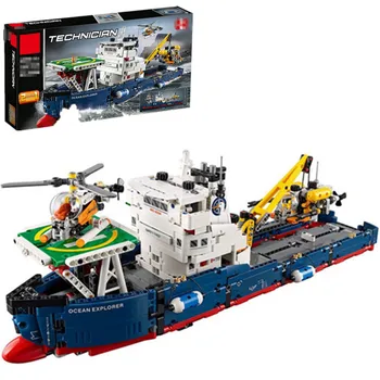

Genuine New Technic set Compatible Technic City Rescue the Searching Ship Set Building Blocks Bricks Kids Toys Children