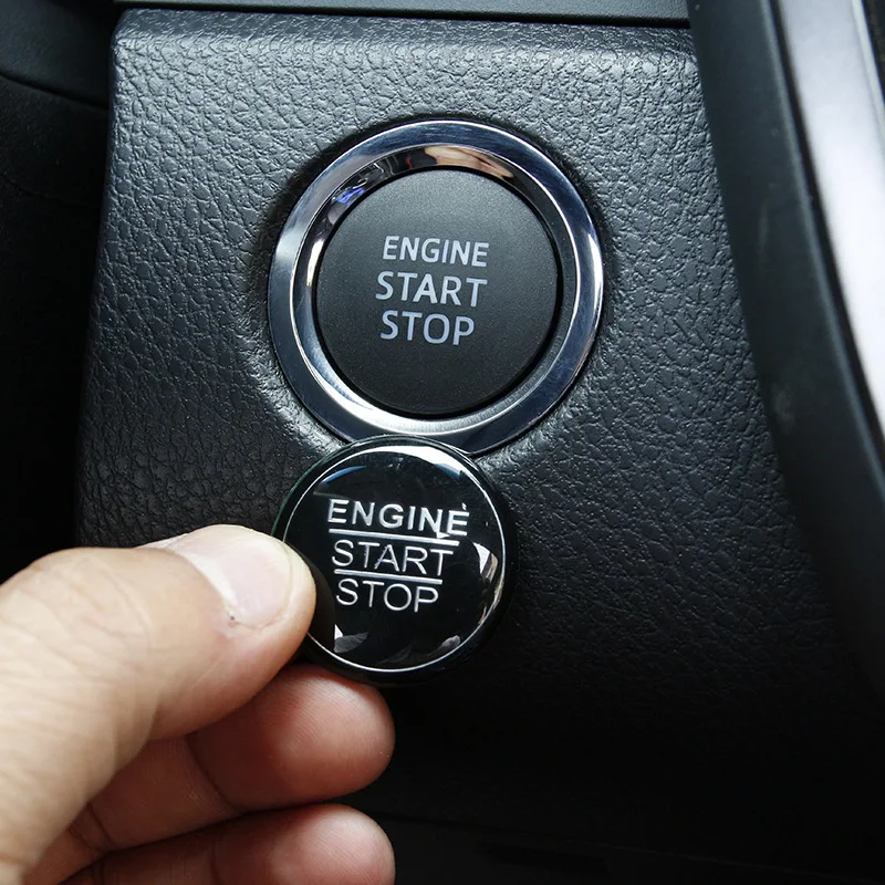 Automobile Interior Stickers Engine Button Cover Ring Trim for Toyota Camry Car Styling Accessories