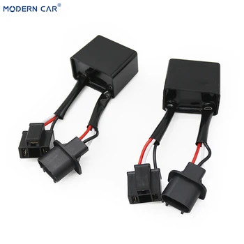 

MODERN CAR 2pcs H4 H7 H11 H13 CANBUS Decoder For Car Anti-Flicker Wiring Harness Adapters LED Headlight For Jeep Wrangler JK