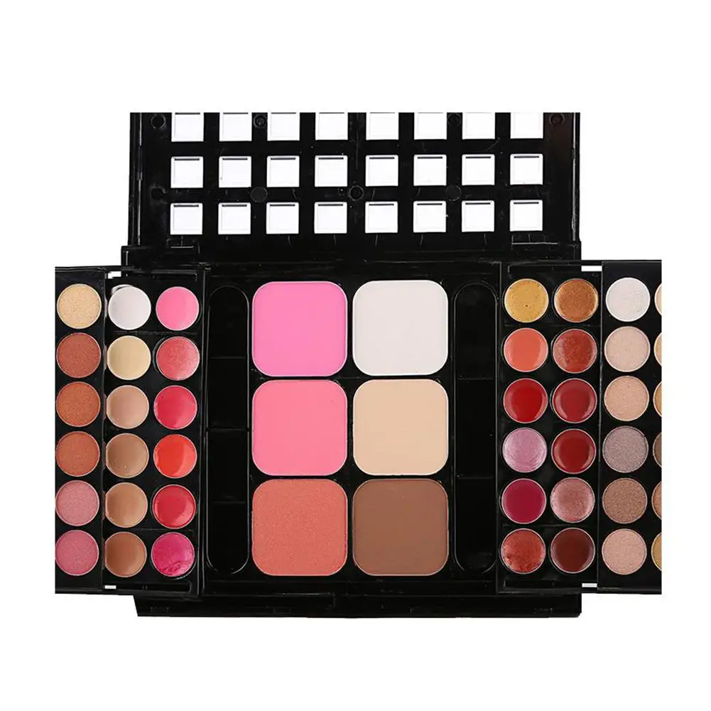 

2018 New 78Colors Pro Foldable Multi-functional Cosmetic Kit Eye Shadow Contour Concealer Lip Gloss Color Makeup Plate Pad
