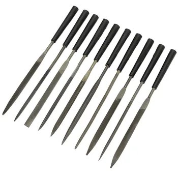 

10pcs/set Metal File Set Glass Stone Jewelers Diamond Wood Carving Craft 10 Shapes Metal Needles Files Sewing Tool Sets hot