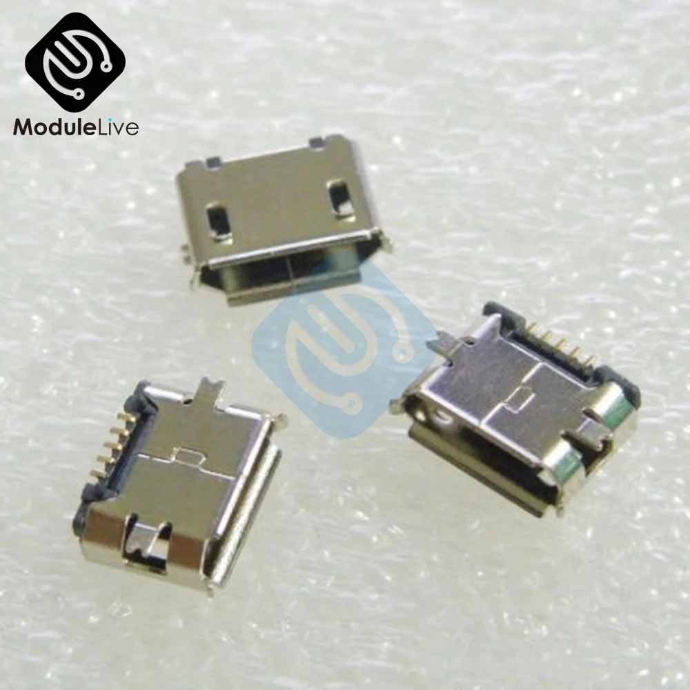 10 шт. 5 контактный разъем Micro USB Type B 5P|Соединители| |