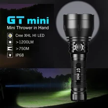 Lumintop GT мини длинные позвонил фонарик 17 Вт 4.5A CREE XHL СЗ/CW Макс 1200 люмен Луч расстояние 750 м 135, 000cd открытый факел