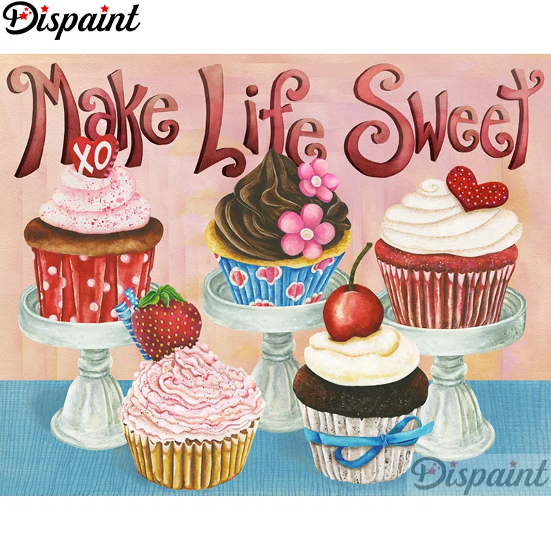 

Dispaint Full Square/Round Drill 5D DIY Diamond Painting "Cake landscape" 3D Embroidery Cross Stitch Home Decor Gift A12900