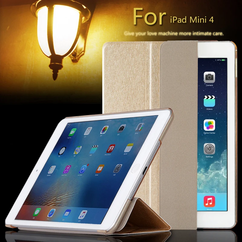 Deluxe Stand Leather Case For iPad mini 4 Retina Silk Skin Slim Clear Transparent Back Cover for Apple iPad Mini4 Full Protect apple-ipad-case : image Deluxe Stand Leather Case For iPad mini 4 Retina Silk Skin Slim Clear Transparent Back Cover for Apple iPad Mini4 Full Protect apple-ipad-case