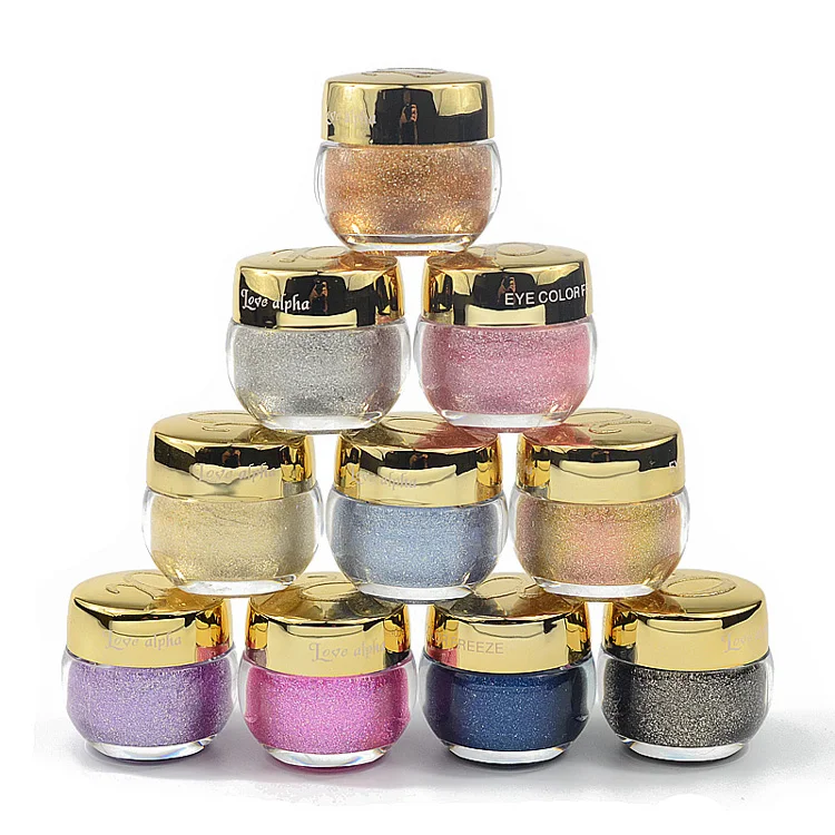 LOVE ALPHA 16 Colors Eye Shadow Professional Eyes Makeup Glitter Single Color Eyeshadow Gel Party Brand Cosmetics Flash Powder (24)