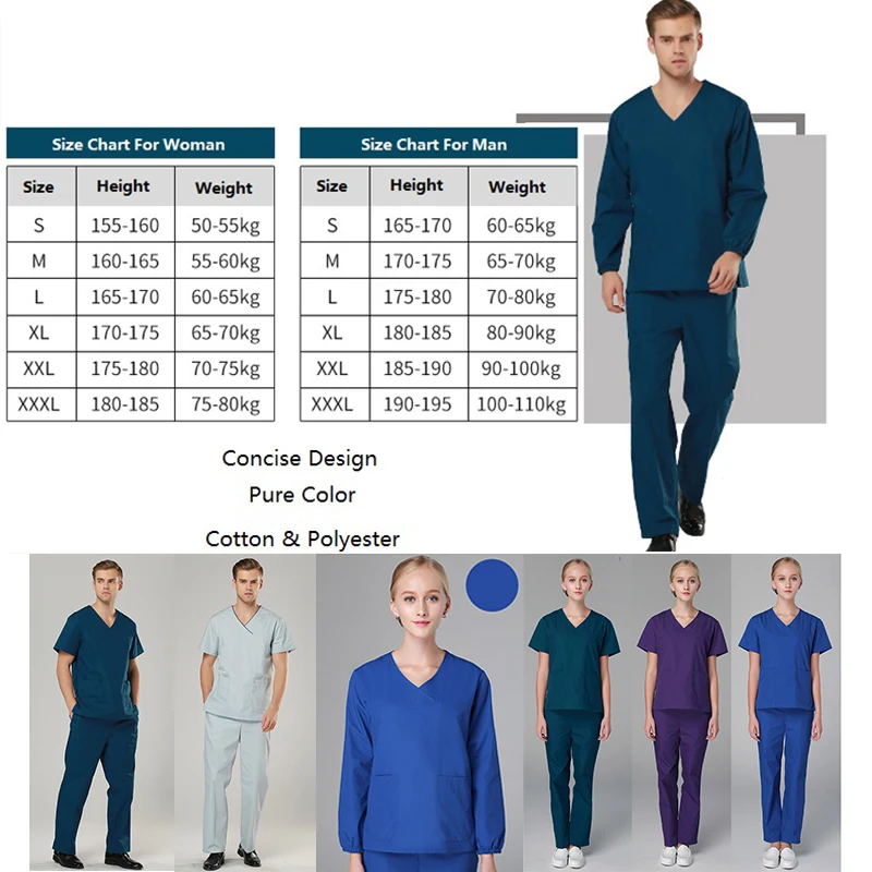 cotton nurse uniform for women medical scrub suit designs dental ...