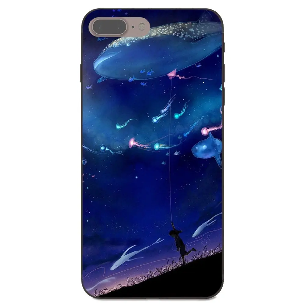 Мультфильм Прекрасный акварельный КИТ шаблон для Samsung Galaxy Note 4 8 9 G313 S3 S4 S5 S6 S7 S8 S9 S10