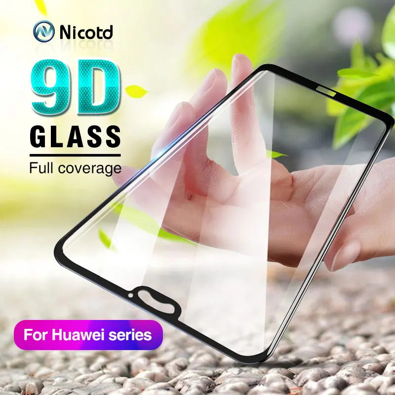 Защитное стекло Nicotd 9D для Huawei honor 8X 8C закаленное Honor 9i Y6 2018 y9 2019|Защитные стёкла и