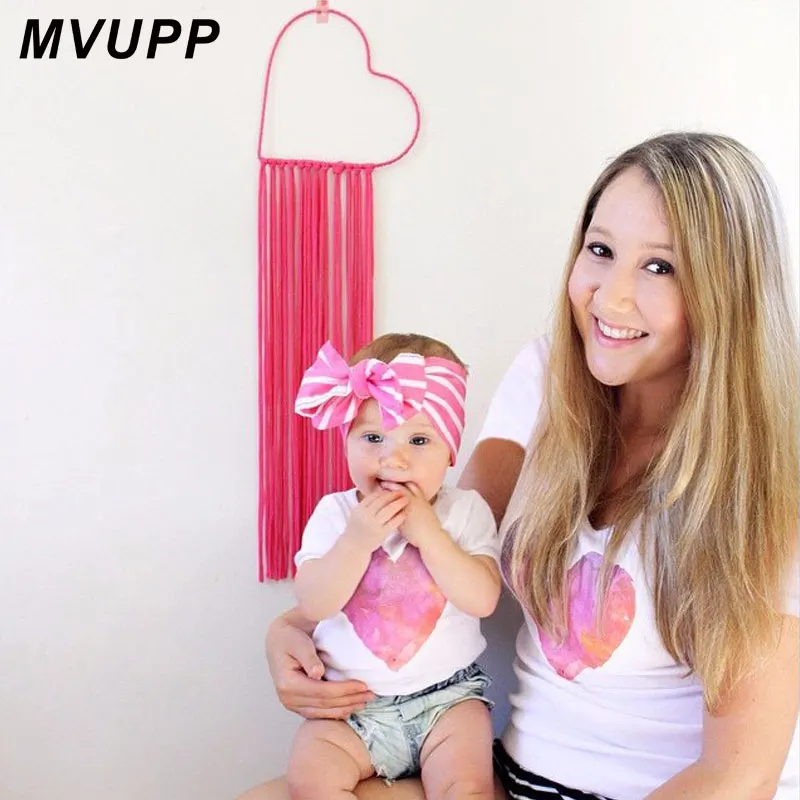 MVUPP одинаковые комплекты для семьи футболка мать и дочка с коротким рукавом