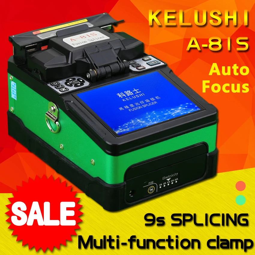 

FTTH Automatic Optical Fiber Fusion Splicer Machine A-81S Fiber Optic Splicers Welding Splicing Machine Green