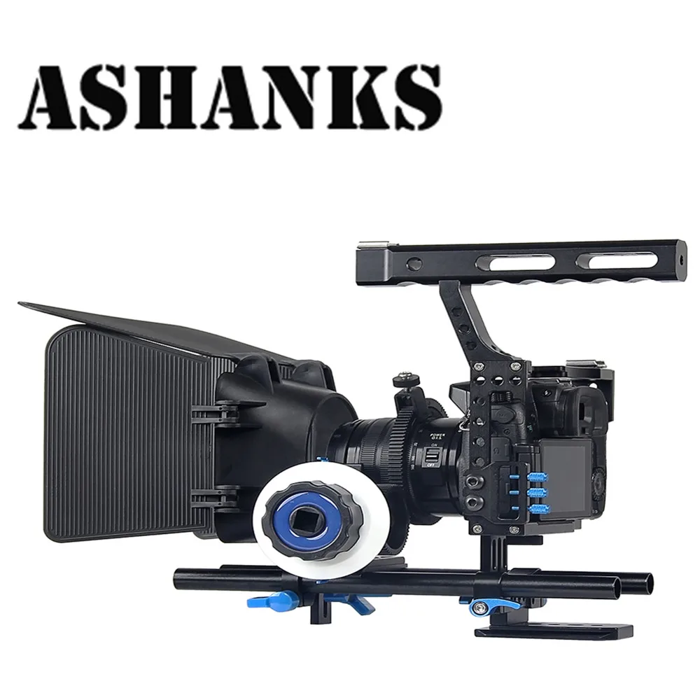 

Handle DSLR Rig Stabilizer Video Camera Cage/Follow Focus/Matte Box Kit For Sony A7S A7 A7R A7RII A7SII Lumix GH4 Free Shipping