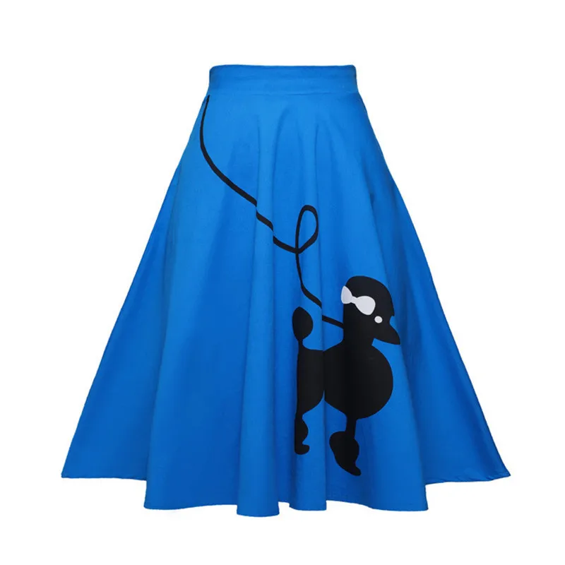 50s ретро винтажная юбка с высокой талией Pinup Цветочная юбка рокабилли большие летние юбки женская одежда размера плюс XXL