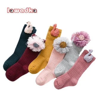 

Autumn Winter Children's Knee High Socks Cotton Princess Girls Socks with Floral Fashion Socks for Girls 1 2 3 4 5 6 7 8 Years