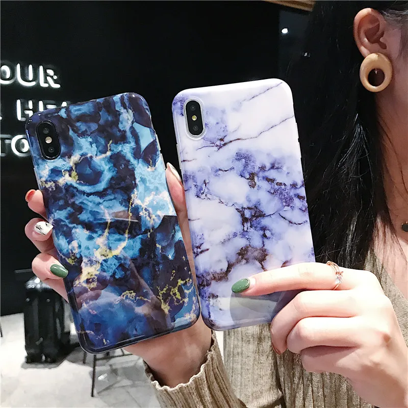 Marble Phone Case For iPhone 7 Case Luxury Soft Silicon Cover For iPhone 6 6s 7 8 Plus X iphone XR XS Max Case Fundas Capa
