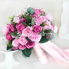 Искусственный брюйдсбокет Свадебный букет для невесты лента цветок букет для девочек