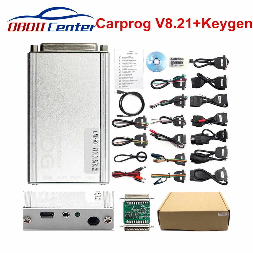 2019 Carprog 8 21 адаптер Полный инструмент для ремонта с Keygen Car Prog V8.21 онлайн