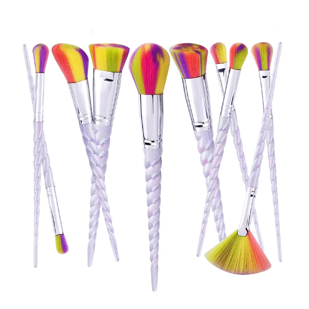 Unicorn Makeup Brushes 10 pcs Thread Rainbow full