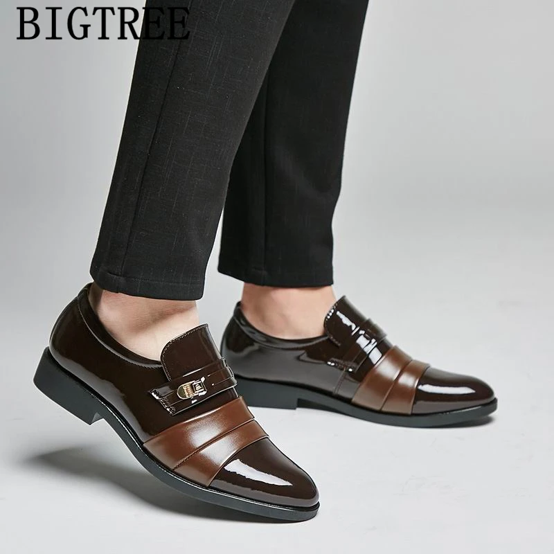 Zapatos italianos de moda Para Hombre, mocasines de vestir, Oxford, de  oficina, elegantes|Zapatos formales| - AliExpress