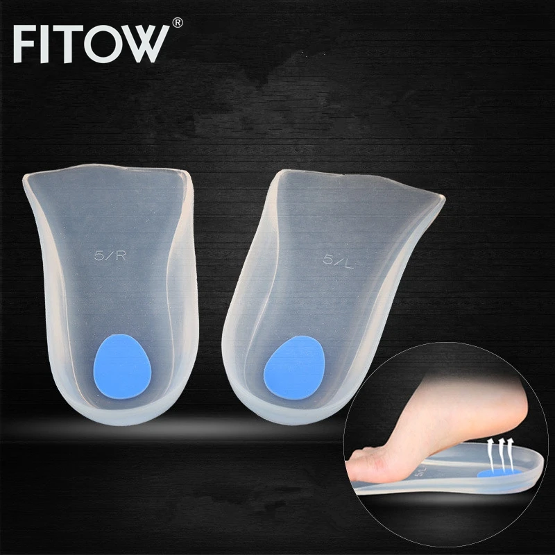 

Lengthen Silicone seven-point padded high-heel insoles for men and women Summer non-slip sports insole running shock-absorbing s