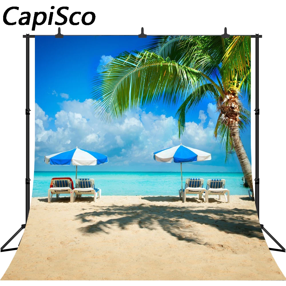 Тропический фон Capisco для фотосъемки с изображением летнего побережья пляжа