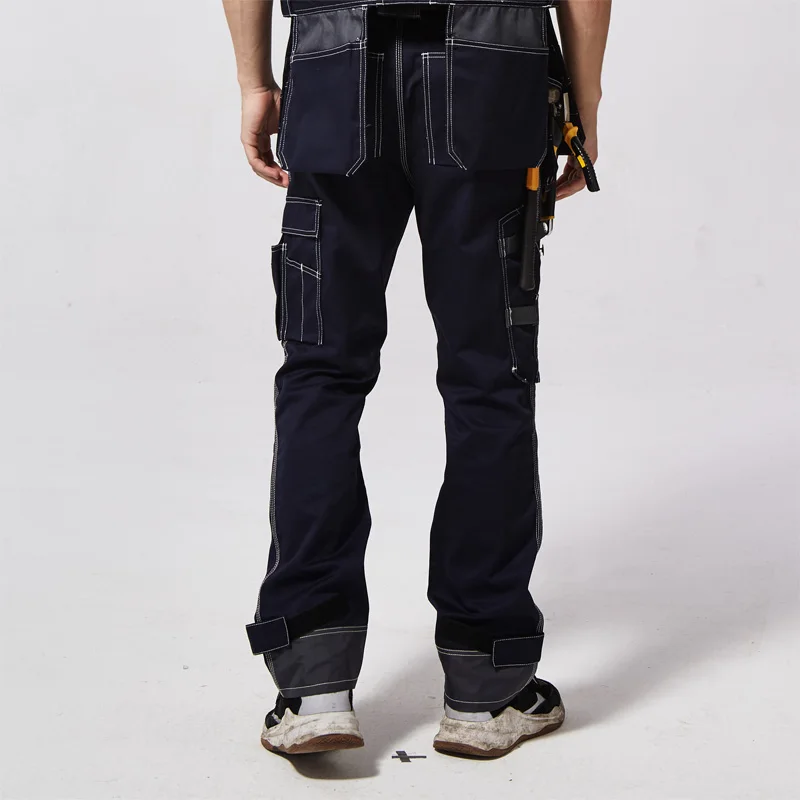 Work Pants Cotton Polyester Workwear Pants Working Trousers Men Safety Working Cargo Pants With Multi-pockets For Tool B128