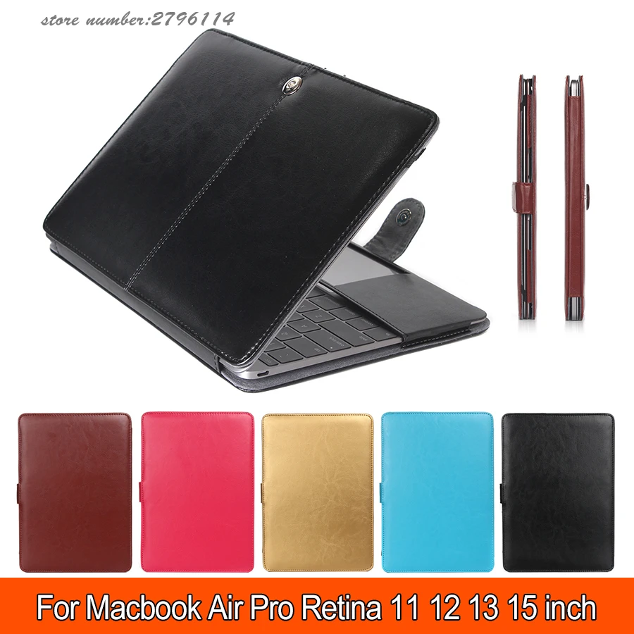 Чехол из натуральной кожи для Apple Macbook Air Pro retina 11 12 13 15, чехлы для ноутбуков Mac book 13,3 дюймов, чехол для бизнеса