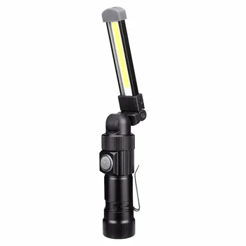 

USB Rechargeable COB Work Light Portable Outdoor Flashlight Magnetic LED Lantern With Hanging Hook Flashlights & Torches