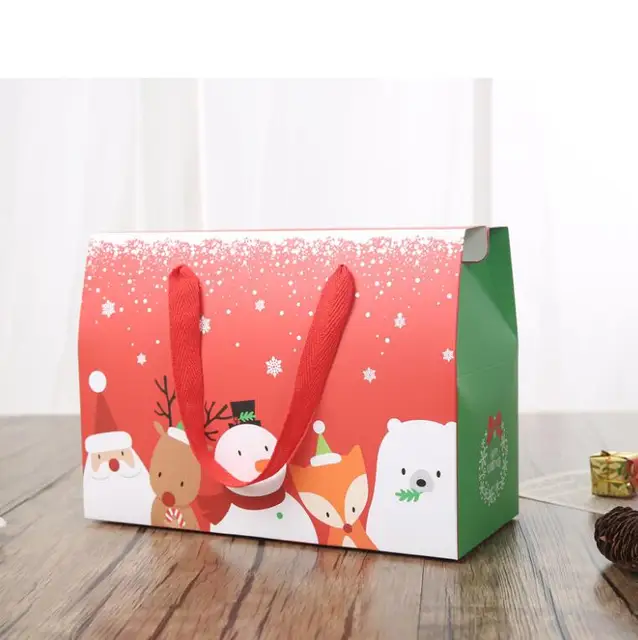 large christmas gift box wiht handle high grade xmas present food packaging box red decoration big - Large Christmas Gift Boxes large christmas gift box wiht handle high grade xmas present food packaging box red decoration big - Large Christmas Gift Boxes
