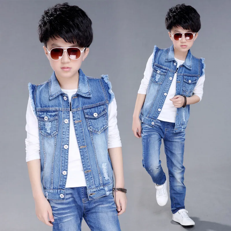 boy denim vest