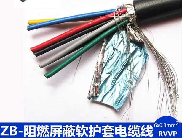 

Farrow Cable RVVP, 1m High quality 2.5^mm2 6cores Shielded Cable for spindle, inverter and step motors, electrical cables etc.