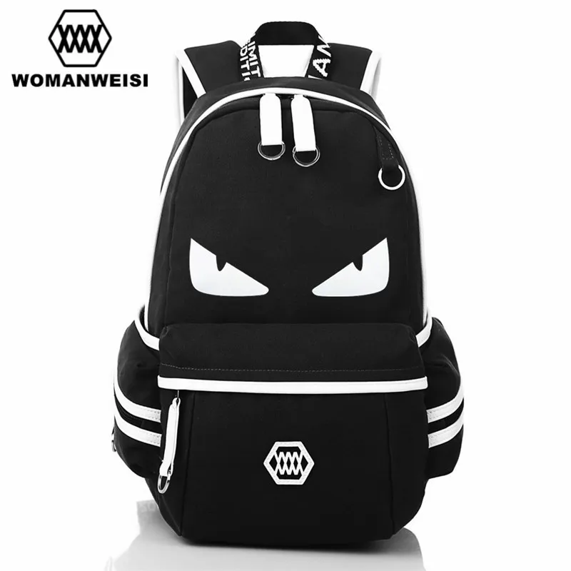 

2018 Japanese Anime One Piece Printing Backpack For Teens Baymax Cat Canvas Fashion Student School Bag Brand Female Male Bagpack