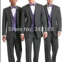 EMS сшитое жених смокинги свадебные дружки костюм дружки жених костюмы( куртка+ брюки+ галстук+ жилет) мальчик костюм мода