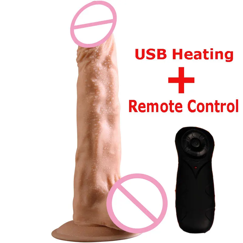 DLX USB Heating Vibrator Thick Dildo Realistic with Suction cup Sucker Big Dildos Artificial Penis Sex Toys for Women/Lesbian | Красота и
