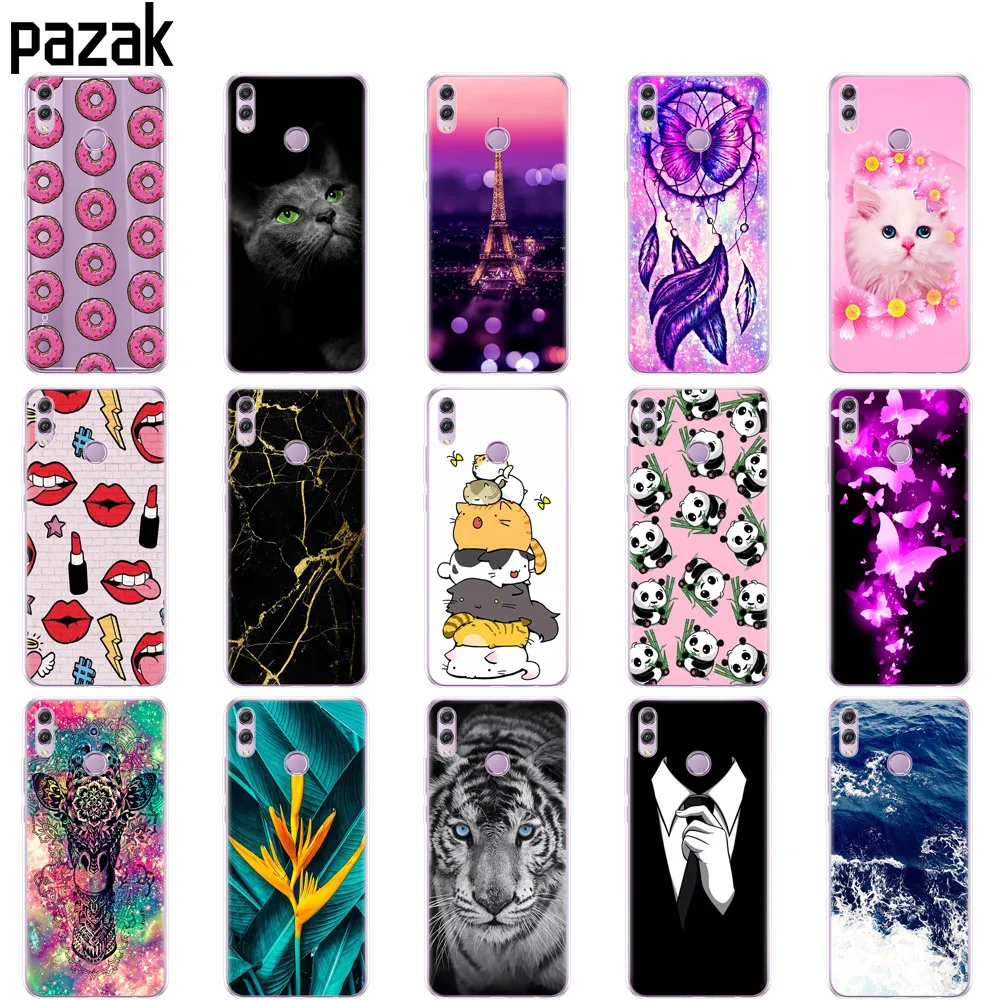 silicone case for huawei honor 8x Case 6.5 inch Soft TPU Back Cover for huawei honor 8x Protect Phone shell Coque bags painting