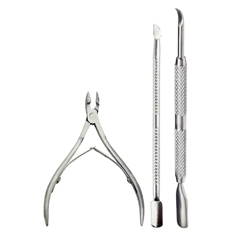 

3Pcs Nail Art Dead Skin Cuticle Nipper Nail Tool Spoon Pusher Remover Cutter Scissor Nail Manicure Tool MN002