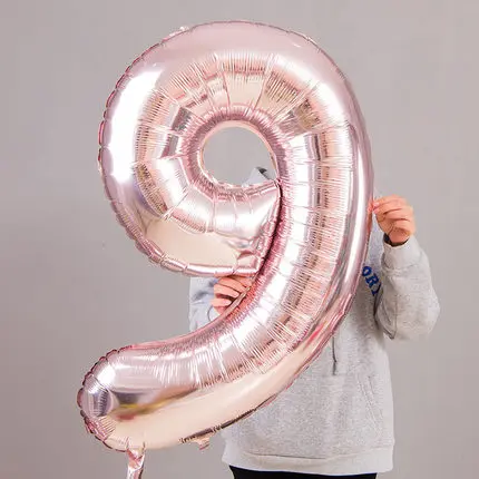 1 шт. 40 дюймов гигантский розовый Золотой гелиевый фольгированный Майларовый шар на день рождения 1 день рождения украшения и принадлежности большое количество подарок - Цвет: 9