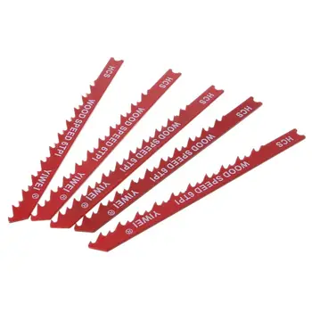 

5 pcs Durable U-shank High Carbon Steel 6 TPI Reciprocating Saw Blade Cutter For Wood Jig Cutting